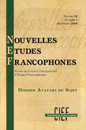 Nouvelles Études Francophones 24:1
